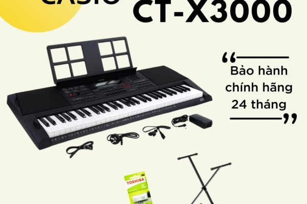 Casio CT-X3000: Công nghệ âm thanh AiX cùng hệ thống loa Bass Reflex